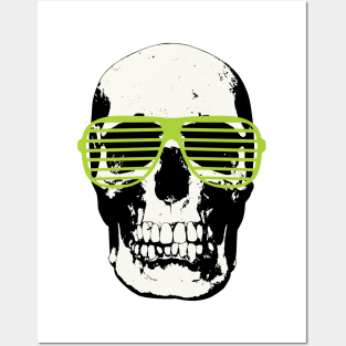 Cool skull with cool glasses Posters and Art